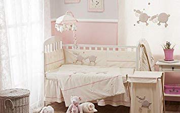 Traveller Location : Baby Bedding Design Cream Pink Sheep Crib Bedding Collection 4  Pc Crib Bedding Set : Baby