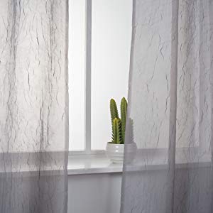 MYSKY HOME Back Tab/Rod Pocket Window Crushed Voile Sheer Curtain Panel can  brighten your living space by letting just the right amount of light in.