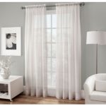 Crushed Voile Sheer 95-Inch Rod Pocket Window Curtain Panel in White