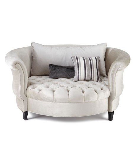 Plush snuggle swivel chair