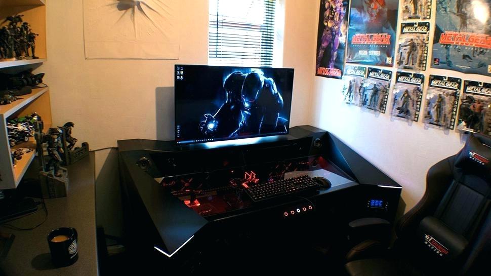 gaming desk ideas computer desk gaming this guy built a custom gaming desk  and its rad