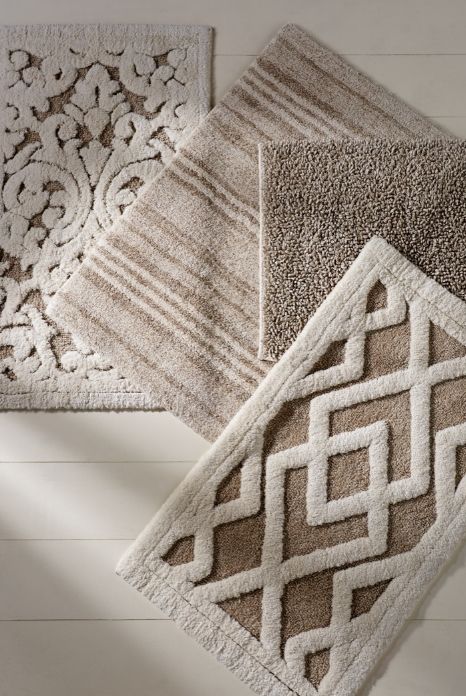 Fall in love with linen. All-natural fibers are delectable underfoot. | Spa  Style | Pinterest | Bathroom rugs, Bathroom and Rugs