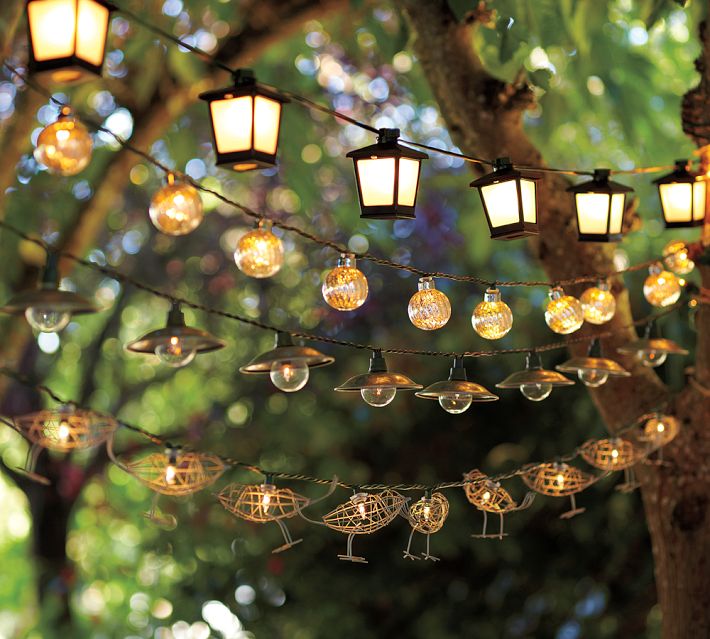 Home Decoration: Cool String Lights Outdoor With Globe Light