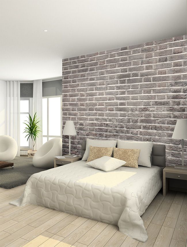 Wallpaper | Home and Interior | Bedroom, Brick wallpaper, Bedroom decor