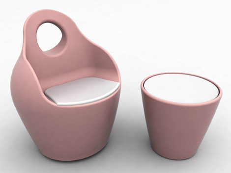 Modern plastic chair designs.