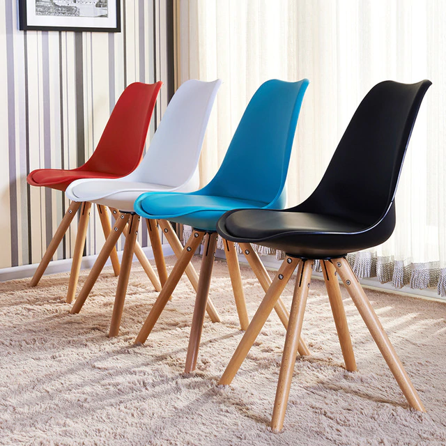 furnitureThe modern recreational chair, solid wood feet plastic chair  designer chairs, fashionable dining chair,