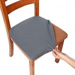 Smiry Stretch Spandex Jacquard Dining Room Chair Seat Covers, Removable  Washable Anti-Dust Dinning