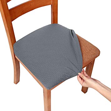 Smiry Stretch Spandex Jacquard Dining Room Chair Seat Covers, Removable  Washable Anti-Dust Dinning