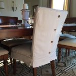 Dropcloth Slipcovers for Leather Parsons Chairs