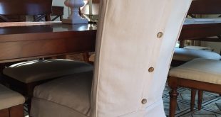 Dropcloth Slipcovers for Leather Parsons Chairs