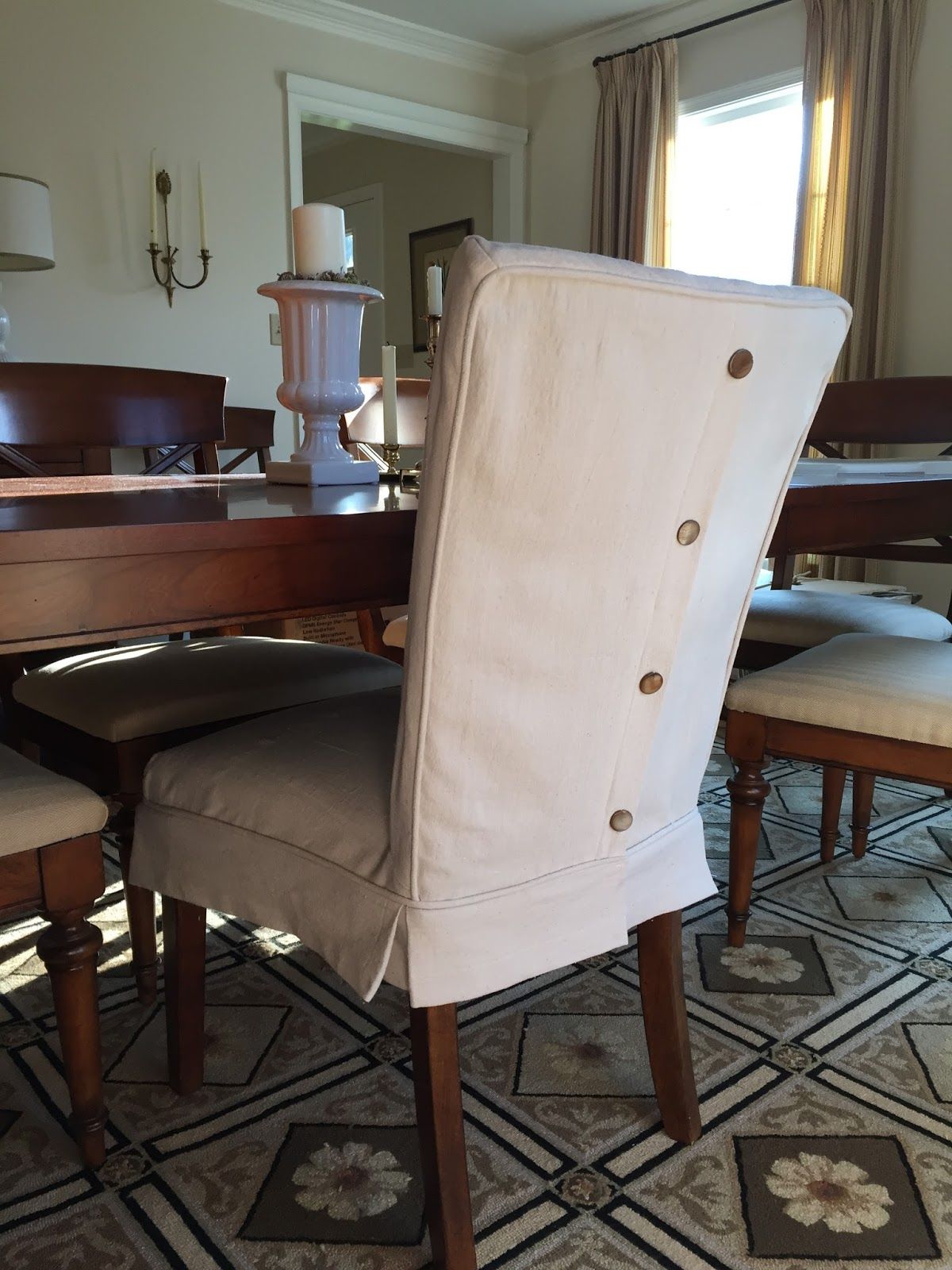 Dining room chair slipcovers: best way to
  give a new look to dining room