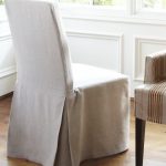 IKEA Dining Chairs Slipcovers | henriksdal linen slipcover with long skirt  in lino brushed