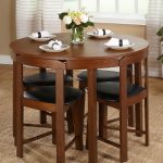 Compact round dining set ($349.17). This 5-piece dining set offers a  stylish mid-century design perfect for smaller spaces. Find it here