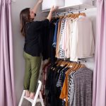DIY open closet system- for those with tiny bedroom closets!