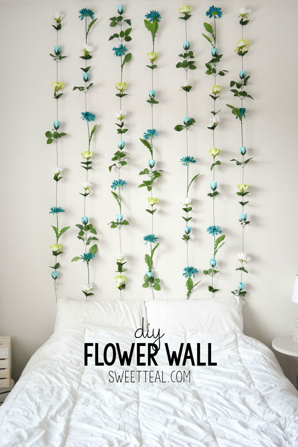 DIY Flower Wall Headboard Tutorial. #diy #headboard #cheapheadboard…