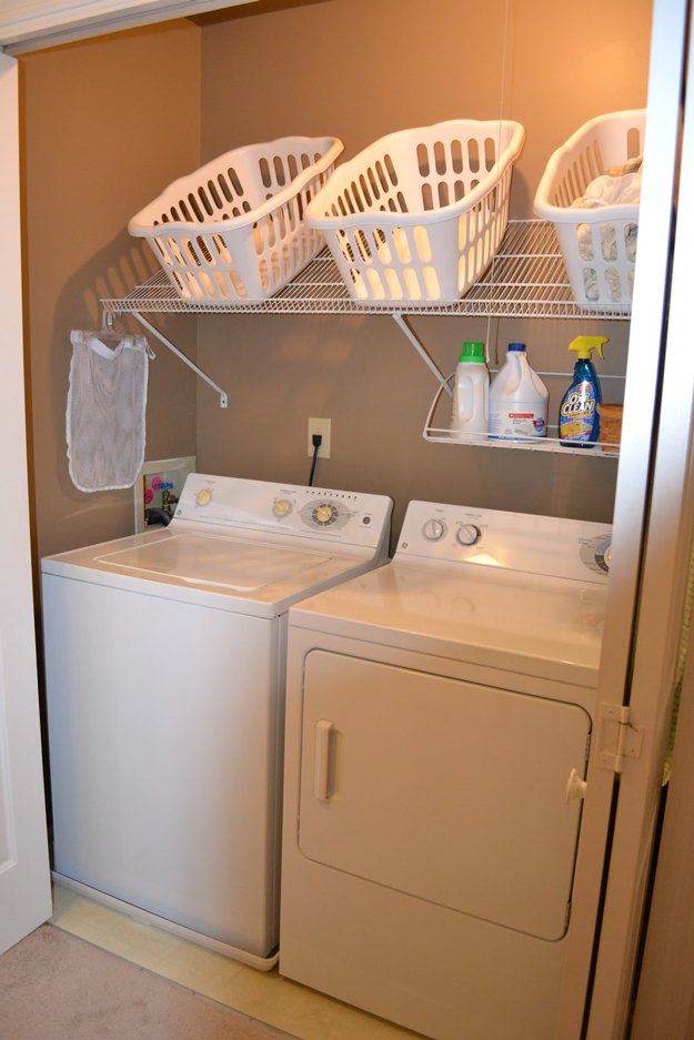 Slanted Shelf | Brilliant DIY Laundry Room Organization Ideas and Tips | laundry  room organizers and