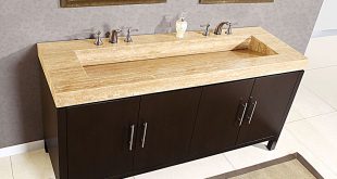 Ceramic Double Sink Vanity Top