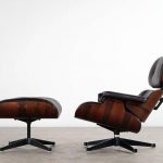 Charles Eames Lounge Chair and Ottoman, Rosewood and Brown Leather