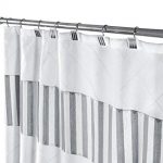 Amazon.com: Decorative Fabric Shower Curtain White and Gray