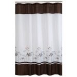 MAYTEX Angelina Floral Embroidery Fabric Shower Curtain: Shopko