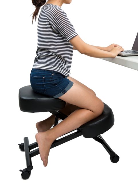 SLEEKFORM Ergonomic Kneeling Chair, Adjustable Stool For Home and Office -  Thick