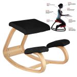 BestEquip Ergonomic Kneeling Chair Beech wood Ergonomic Kneeling Office  Chair Perfect for Body Shaping and Relieving