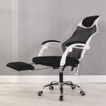 Ergonomic Computer Desk Office Mesh Recliner Chair With Footrest