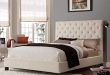 Image Unavailable. Image not available for. Color: Queen Size Contemporary  Platform Bed with Beige Linen Fabric Headboard