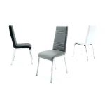 Leather And Chrome Dining Chair Black Faux Leather Dining Chairs