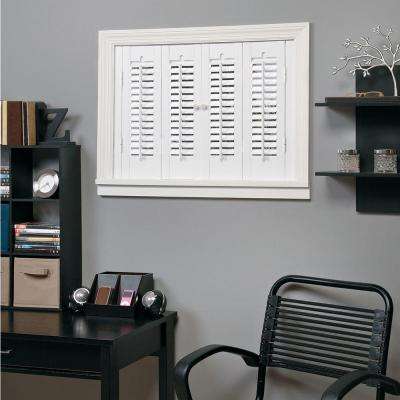 Traditional Faux Wood White Interior Shutter (Price Varies by Size)
