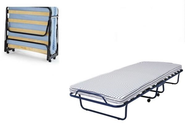 Folding bed & foam mattress, roll away bed with Castors, SANDVIKA single bed  size 80 cm x 190 cm. | Souq - UAE