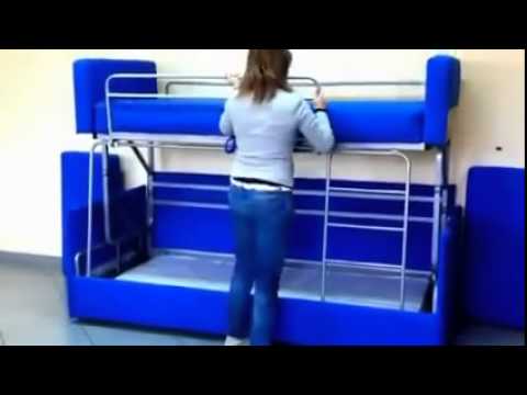 Amazing Sofa To Bunk Bed Transformation - YouTube