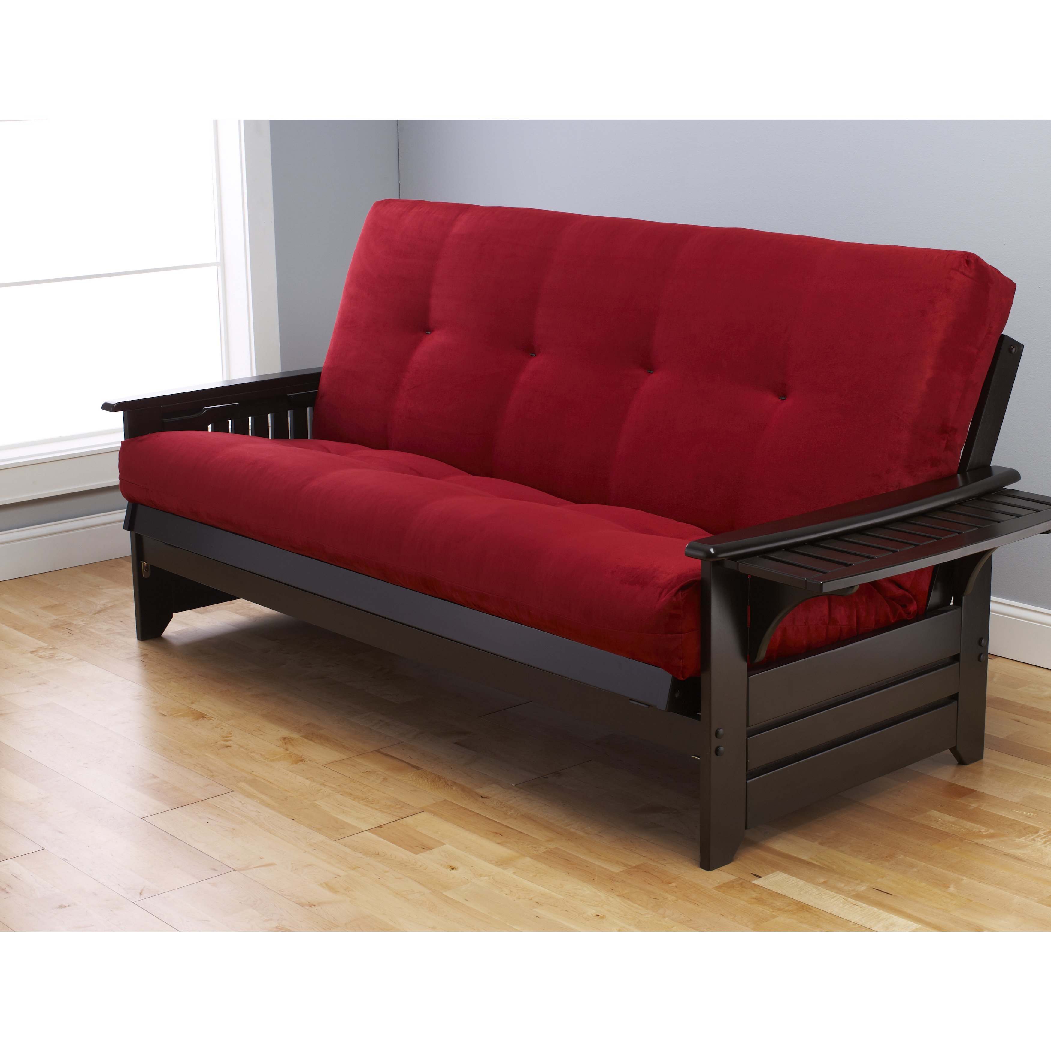 Shop Porch & Den DeSoto Hardwood Queen-Size Futon Bed with Innerspring  Mattress - Free Shipping Today - Traveller Location - 10011484