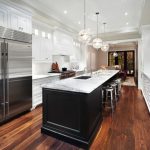 12 Photos Gallery of: Agha : Galley Kitchen Designs with island