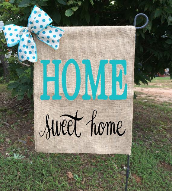 Home Sweet Home flag, Farmhouse Style Flags, Home Signs, Home Garden