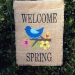 Spring Burlap Garden Flag by Sweetleesmonograms on Etsy, $16.00