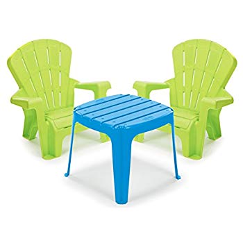 Little Tikes Garden Table and Chairs Set, Blue/Green