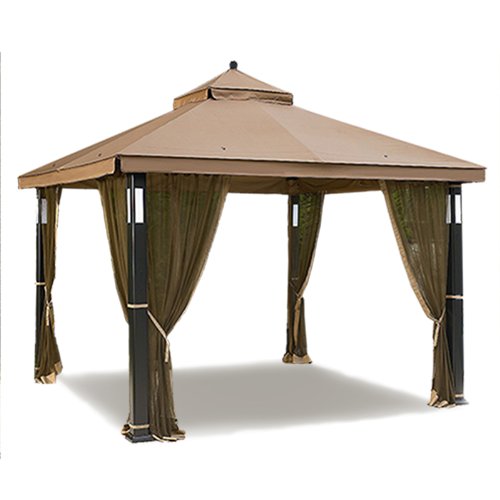 Image is loading Garden-Winds-Lighted-Gazebo-Replacement-Canopy-RipLock-350