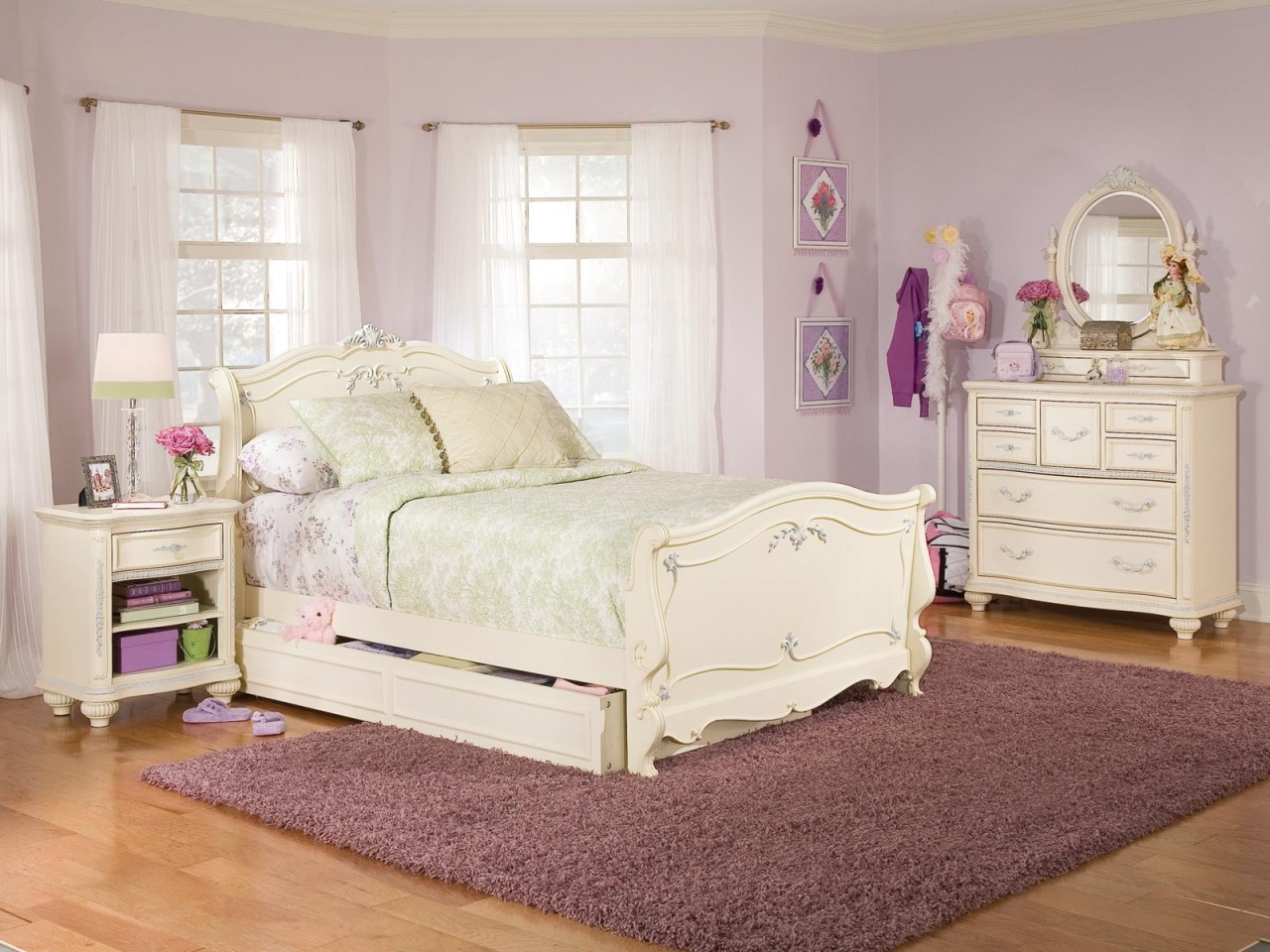 Girls Black Bedroom Set Kids Twin Bed Furniture Bedroom Sets For Teen Girls