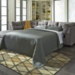 Maier Grey Fabric Sectional Sleeper Sofa