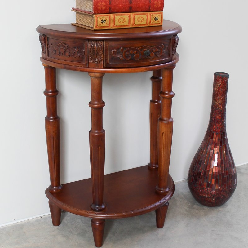 Windsor Hand Carved Half Moon Console Table