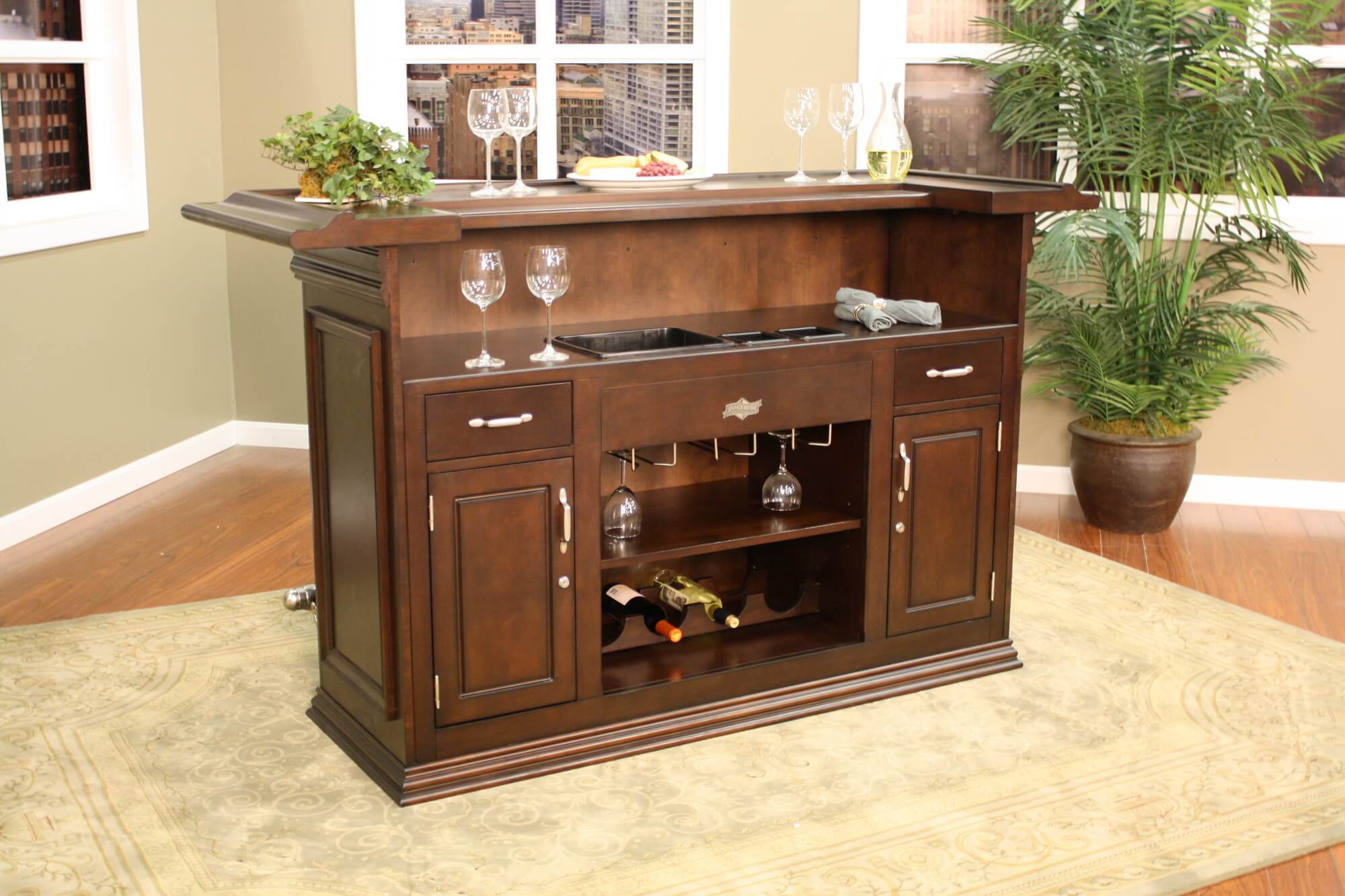 Back end view - For a smaller design, this home bar offers some great  features