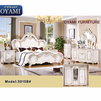 Classic clear white acrylic italian bedroom furniture set