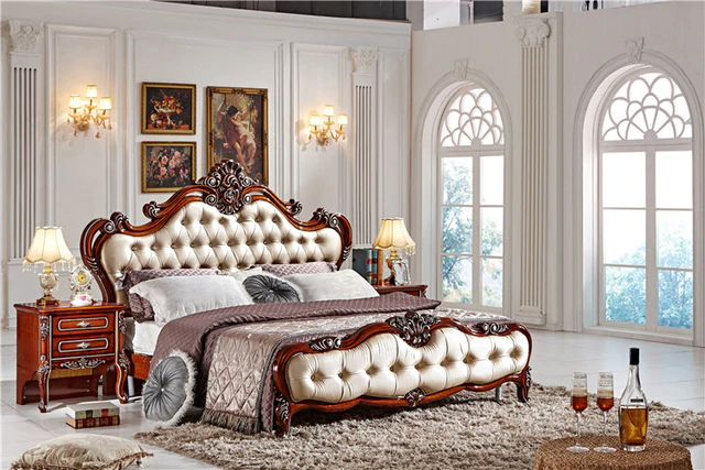 fashion bedroom set / italian bedroom furniture set / classic wood furniture  designs