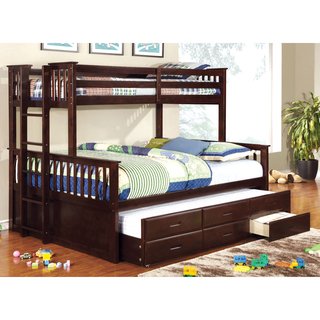 Furniture of America Rodman Twin over Queen Bunk Bed with Trundle