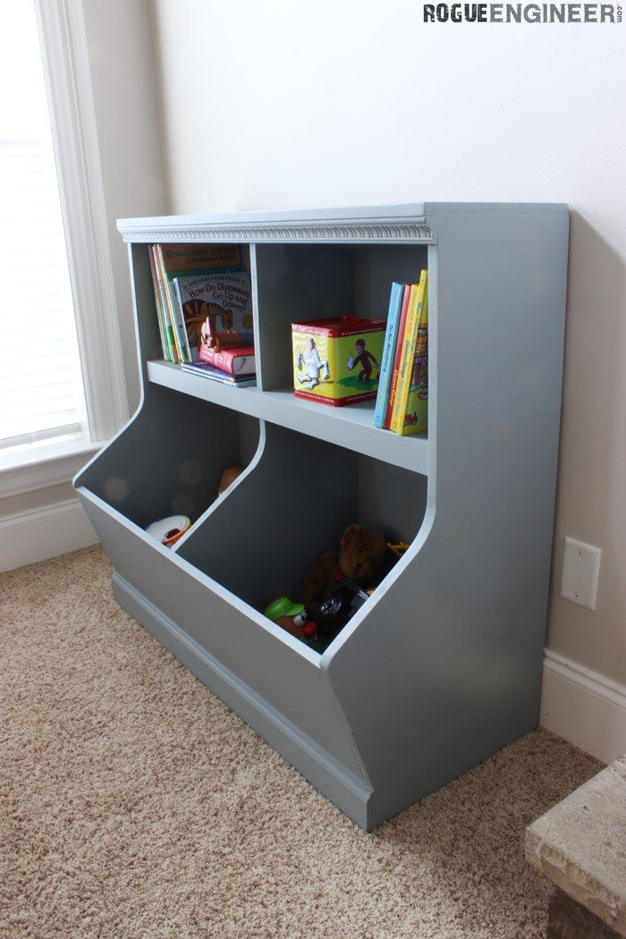Bookcase with Toy Storage | Baby & Child DIY Plans | Toy storage, Diy toy  storage, Storage