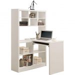 Traveller Location: Monarch Specialties I 7022 Hollow Core Left/Right Facing Desk  and Shelf Combo, White: Kitchen & Dining