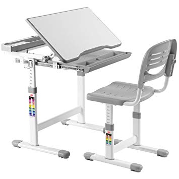 Amazon.com: Costzon Kids Desk and Chair Set, 0-40 Degree Table Top
