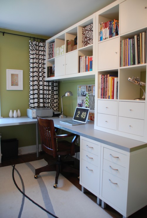 kids homework center with built-in desk and storage