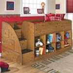Kids Room Designs. Amazing kids room wooden twin loft bed with storage unit  underneath from Ashley Furniture. 30 Cool Kids Bedroom Space Sav.